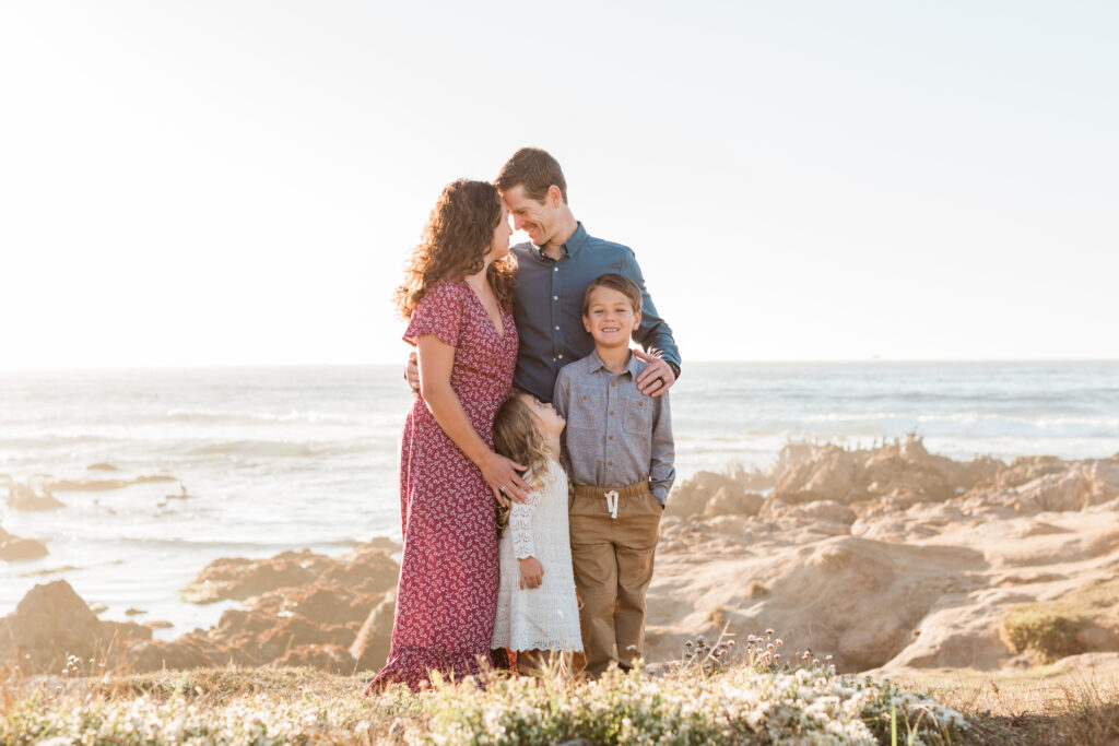 Monterey family photographer. Family  photography session at the Asilomar Beach. 